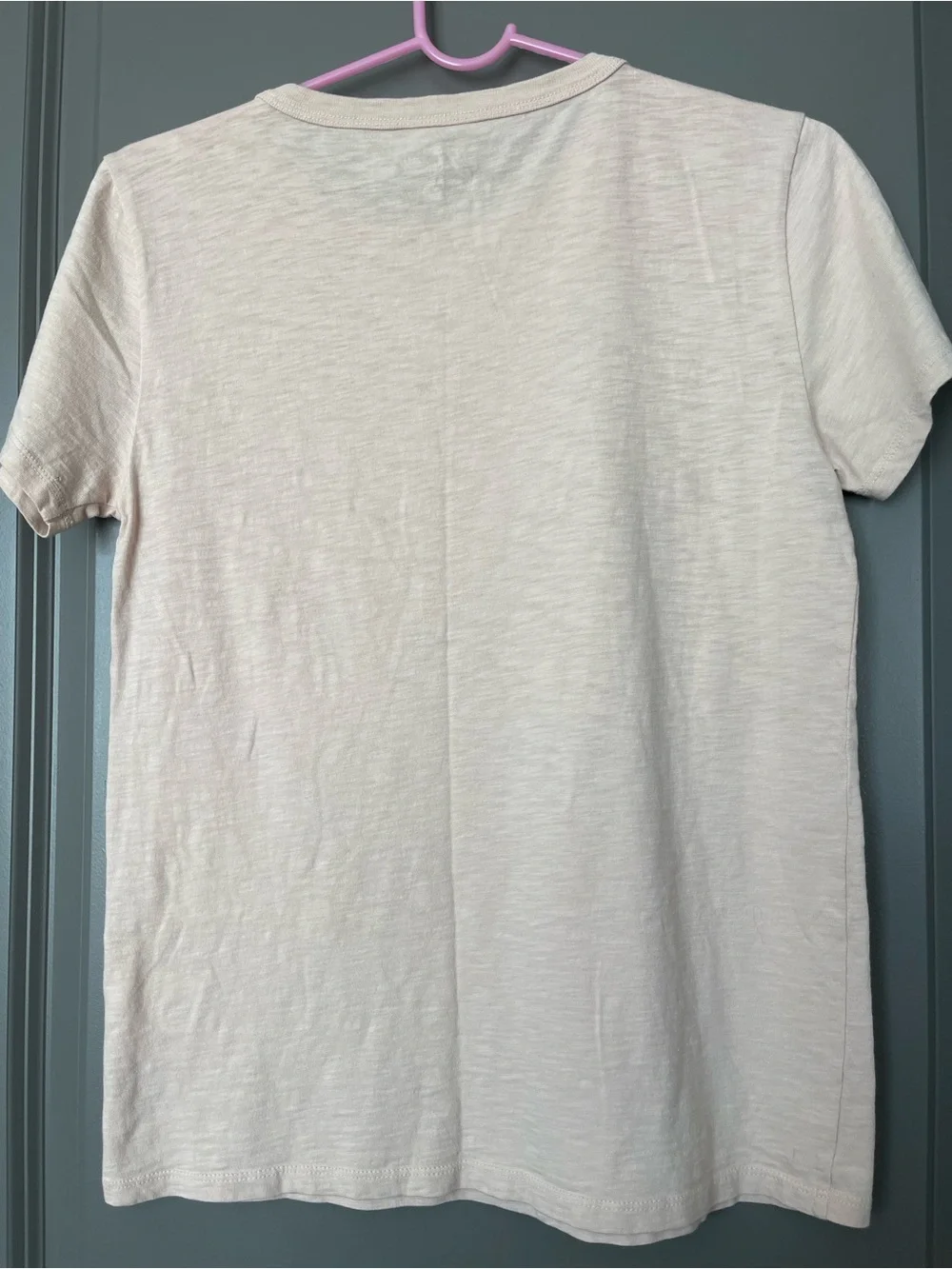 J. Crew collector Cream Short Sleeve Tee with Wine-Print